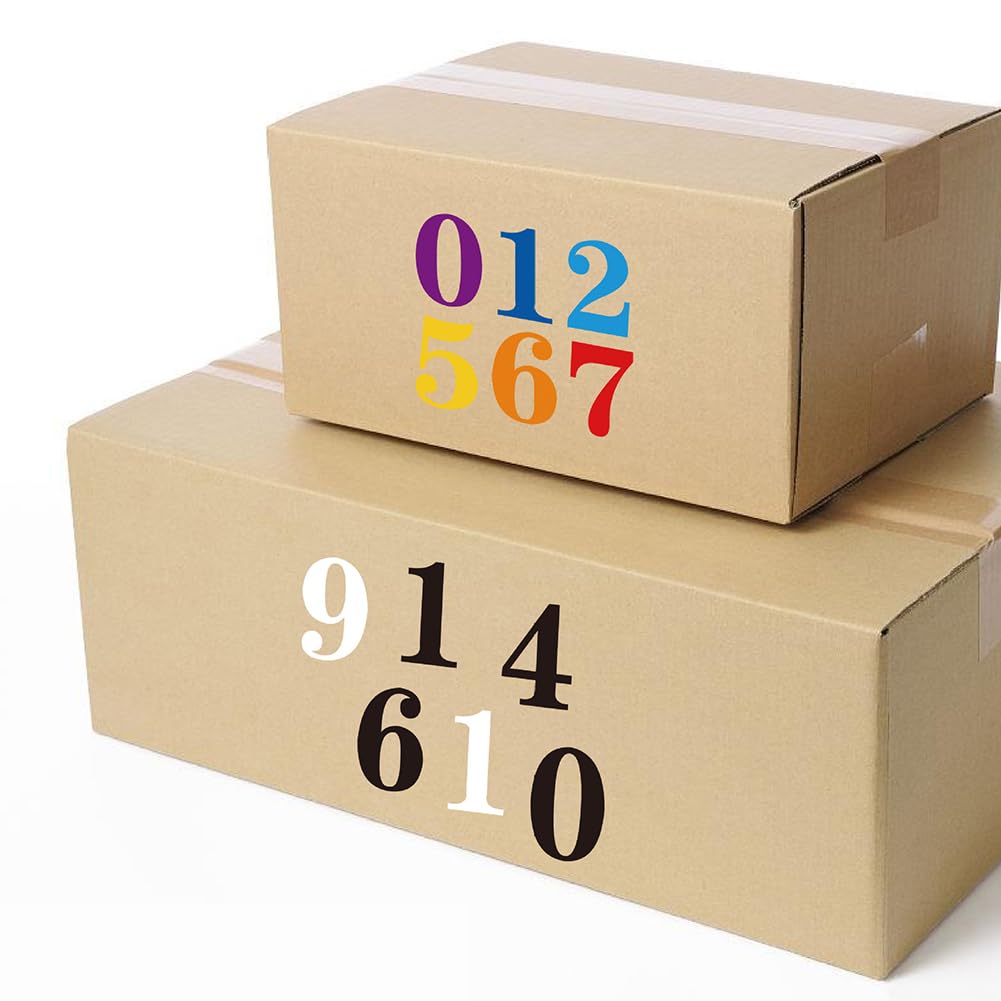 800 Pcs 1 Inch 1 to 9 Waterproof Vinyl Number Stickers Self Adhesive Number Sticker Labels Small Inventory Numbers Stickers Classification Stickers for Indoor Outdoor Black