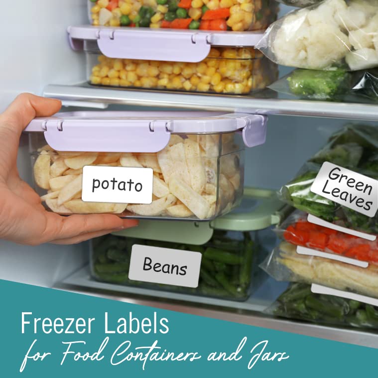 White Food Labels - 160 Removable Labels, 1.5 x 3-Inch 160 lablels 1-1/2 x 3 Inch