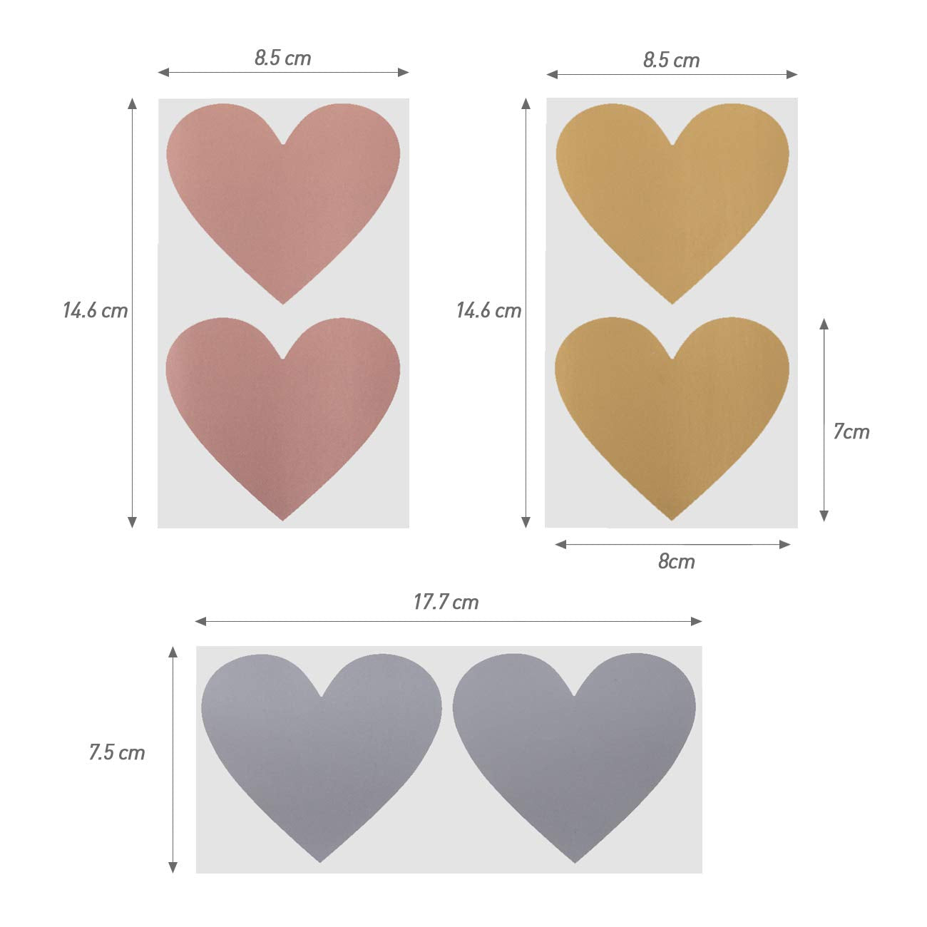 120 Pieces 3 Inch Heart Shape Scratch Off Stickers Labels for DIY Valentine's Day Scratch Off Cards