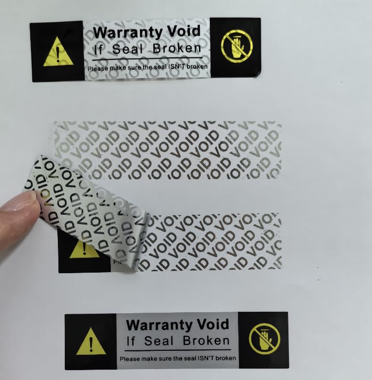 Total Transfer Tamper Evident Security Warranty Void Seals/Stickers High Security Tamper with Serial Numbers for Reusable Package(2x8cm, Silver)