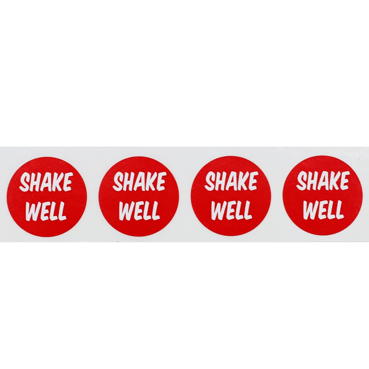 Shake Well Labels 0.75 Inch Round 500 Total Adhesive Labels