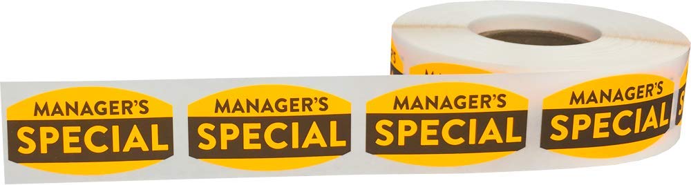 Manager's Special Grocery Store Food Labels .75 x 1.375 Inch 500 Total Adhesive Stickers