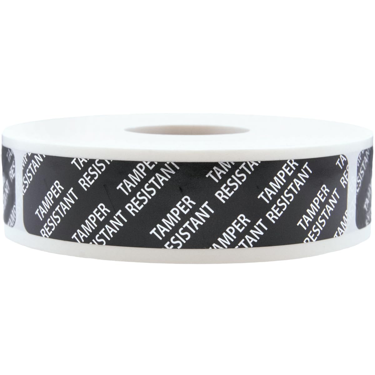 Tamper-Resistant Metallic Labels, 0.75" x 3.5" Adhesive Stickers, 500-Pack Black Metalized