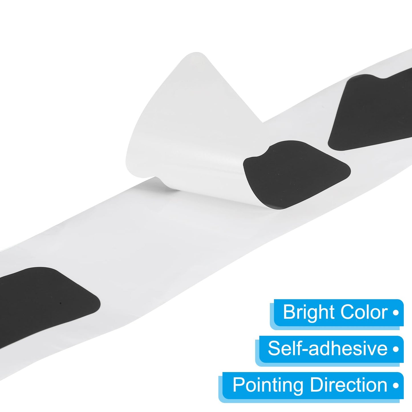 PATIKIL Small Arrow Sticker Label 4x2", 200 Pcs Adhesive Color Coding Decal for Gas Flow Direction Position Marking, Black