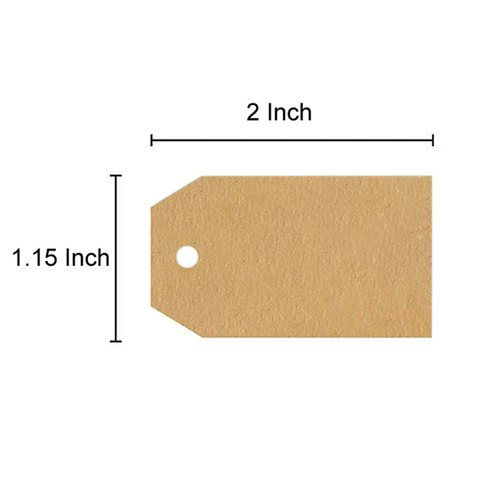 1 Roll Natural Brown Craft Gift Tag Stickers Blank Permanent Adhesive Kraft Label Stickers for Christmas Gifts Mason Jars Glass Bottles 300 Pieces Stickers per Roll 1.15" x 2"