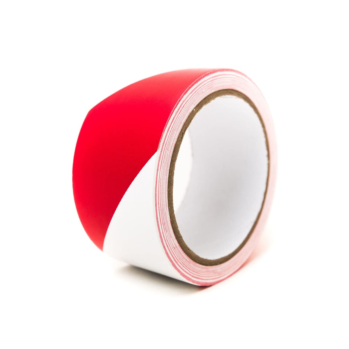 Bertech Red/White Safety Warning Vinyl Tape, 4" Wide x 18 Yards Long 4 Inches Wide x 54 Feet Long Red and White