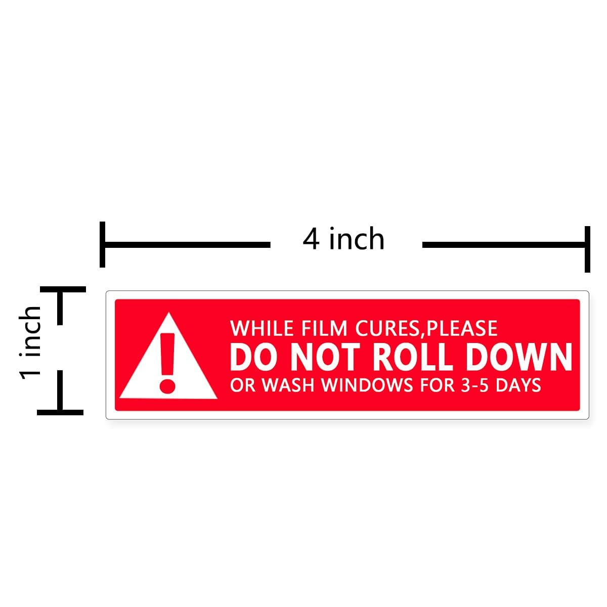 Top label Do Not Roll Down Warning Labels,Windows Film Attention Caution Stickers,4x1 Inch,500 Pcs Per Pack