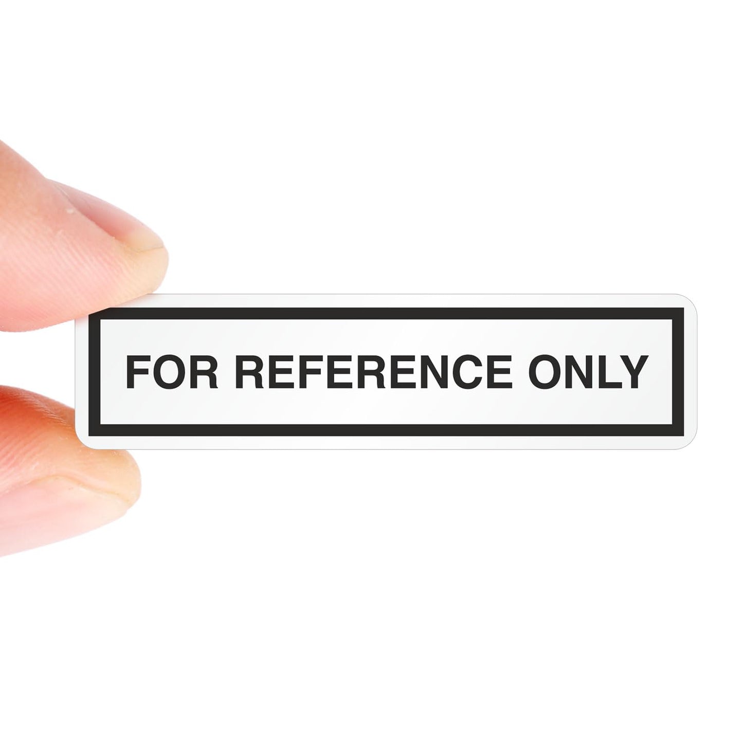 SmartSign (Pack of 250) "for Reference Only" Labels in Dispenser, QC Labels, 0.5" x 2" Adhesive Vinyl, Black & White Box of 250
