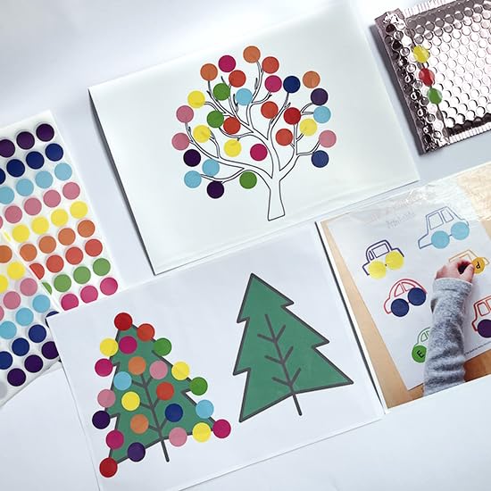 4200 Pieces 3/4" Colored Dot Stickers Color Coding Labels Self Adhesive Label Round Colorful Stickers for Office Use Students Kids