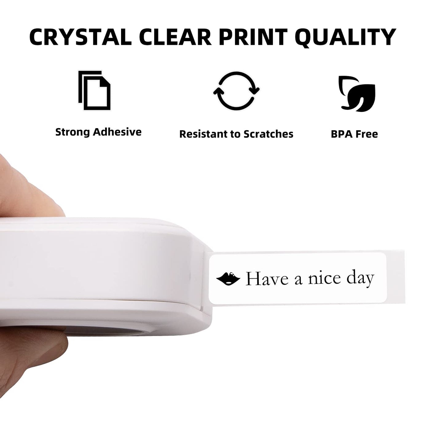 Phomemo D30 Label Paper, 0.47'' x 1.57'' • (12mm X 40mm), 480 Labels, D30 Thermal Printing Paper Tape, Compatible for D30 Portable Bluetooth Label Maker 0.47"x 1.57"