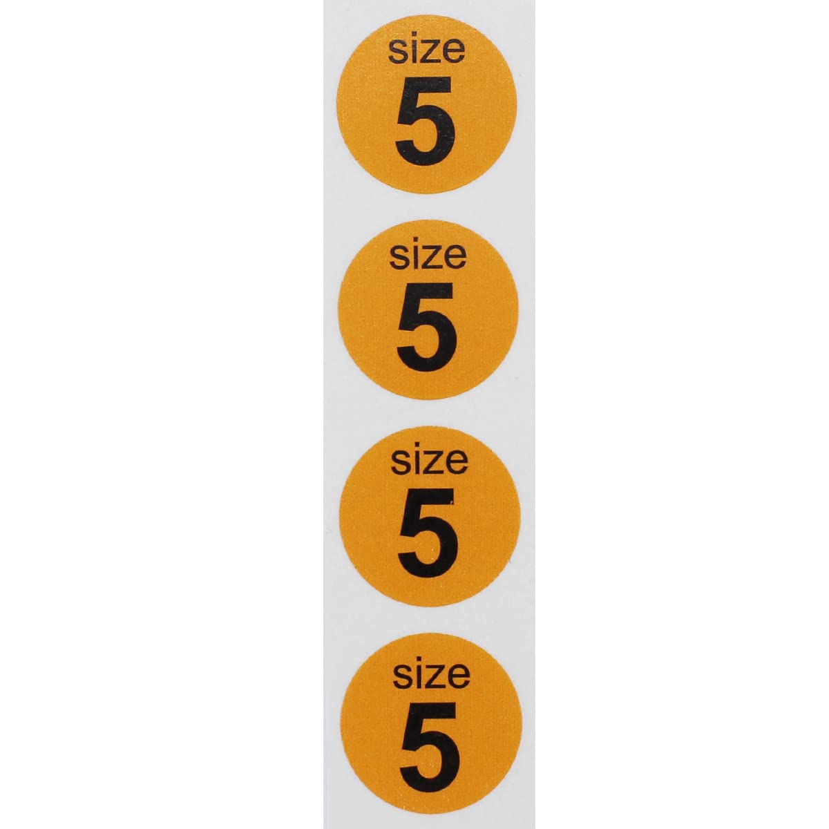 Shoe Size 5 Peach Stickers for Retail Clothing 0.75 Inch 500 Total Adhesive Labels Peach Size 5