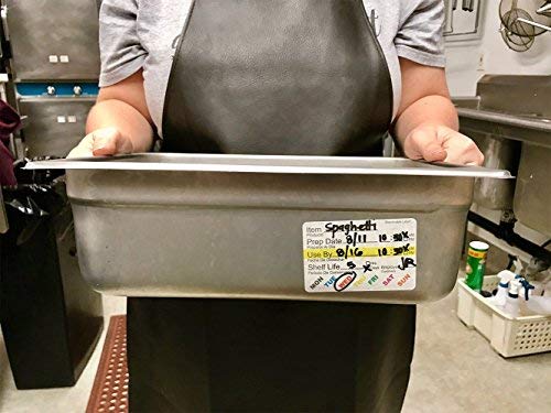 InStockLabels Dissolvable Food Labels - 2” x 3” (500 Labels) - Rotation Food Stickers for Kitchen & Restaurant Supplies - Ideal for Jar, Containers and Freezer Storage, Kitchen Stickers 500