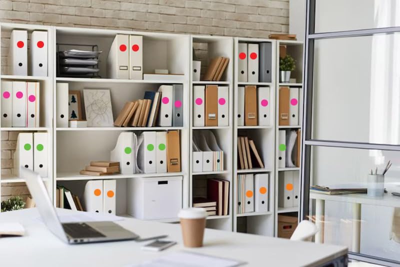 2600 Pcs Colored Dot Stickers, 3/4 Inch Round Color Coding Labels, 13 Color Circle Stickers for Office, Classroom, Papers, Teaching Events, Garage Sales