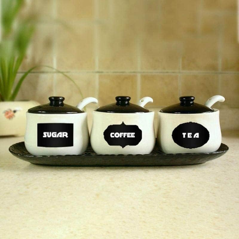 36 Pcs Black Waterproof Chalkboard Labels Stickers Home Kitchen Jars Bottle Tags Blackboard Stickers Office School Supplies Deft Design Labels and Stickers