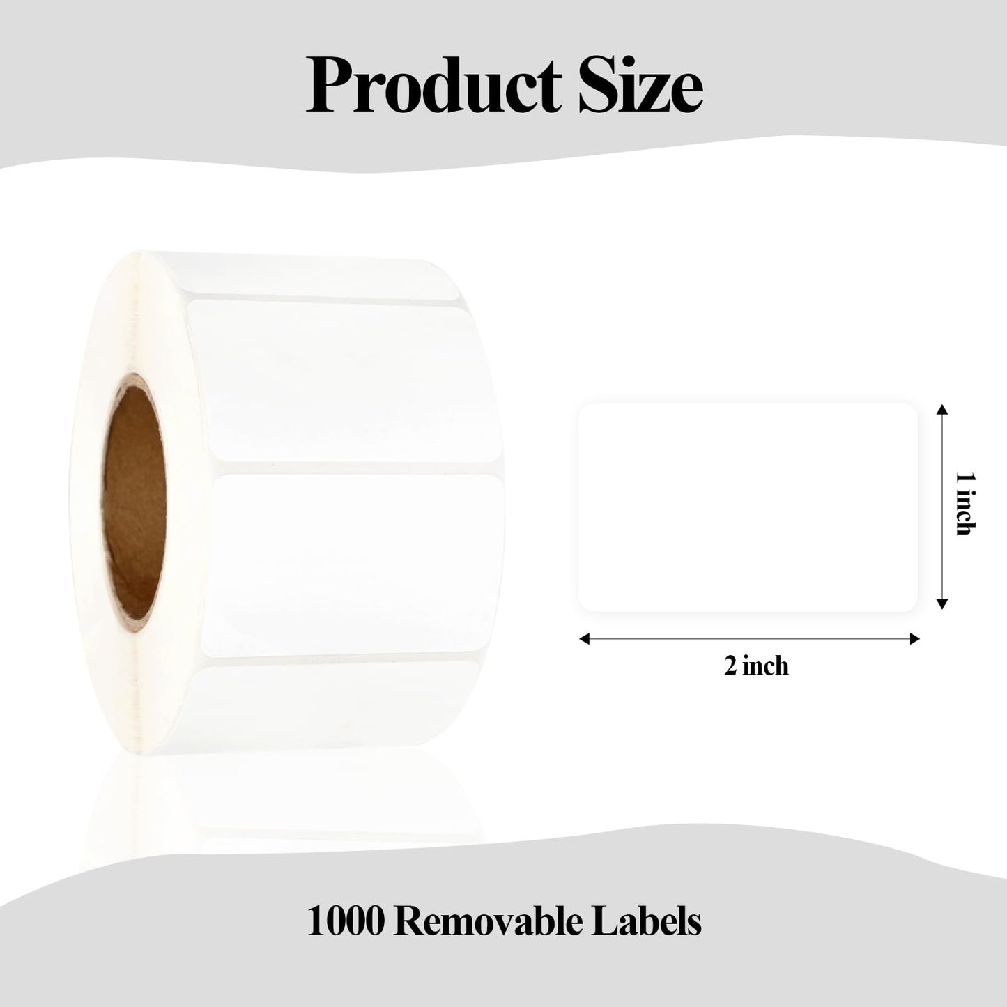 1000 Pcs Blank Removable Freezer Labels Dissolvable Water Oil Resistant Labels Stickers Food Containers Jars Stickers Pantry Organization (1 x 2inch)