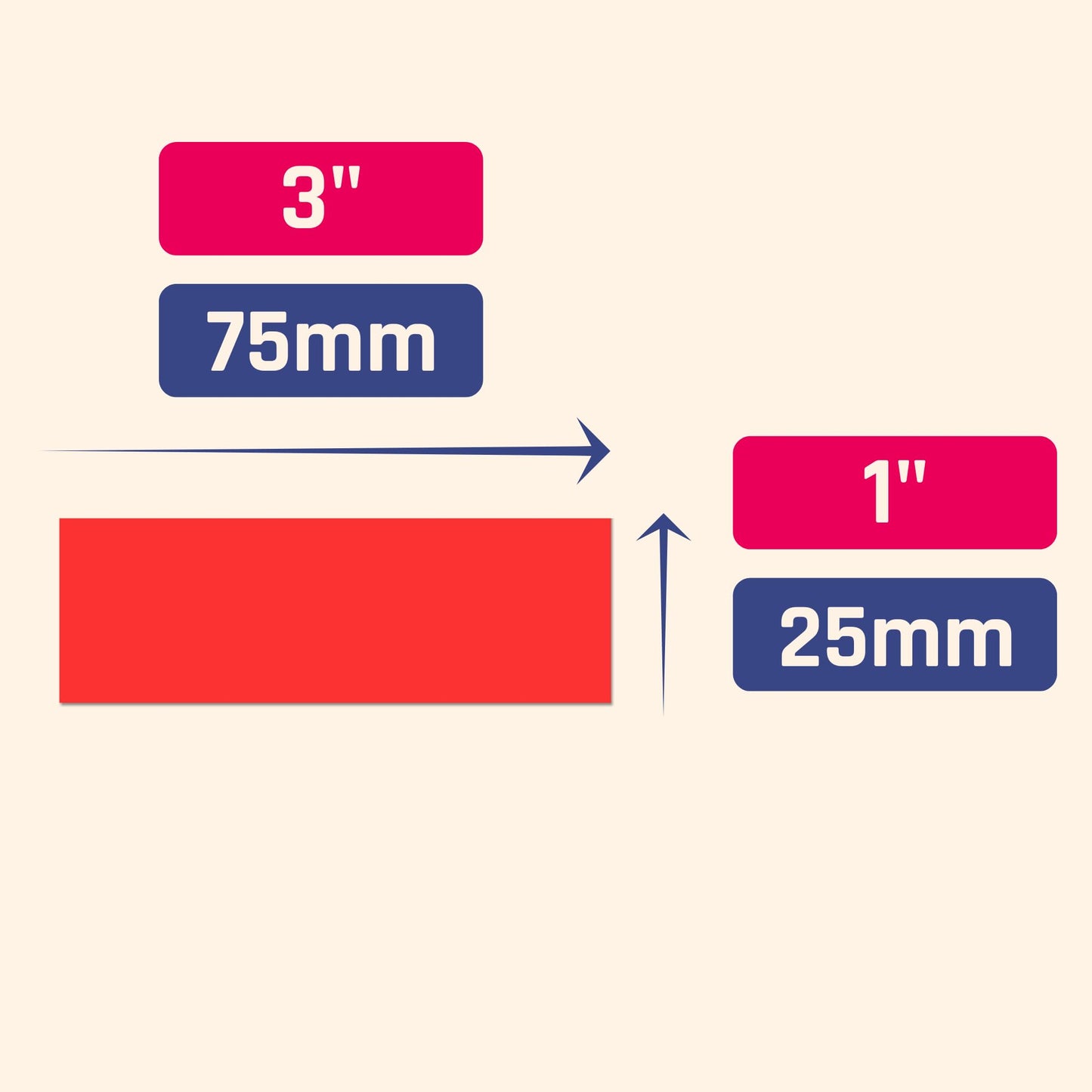 500 Pack, 3" x 1" - Colored Labels Stickers, 5 Colors
