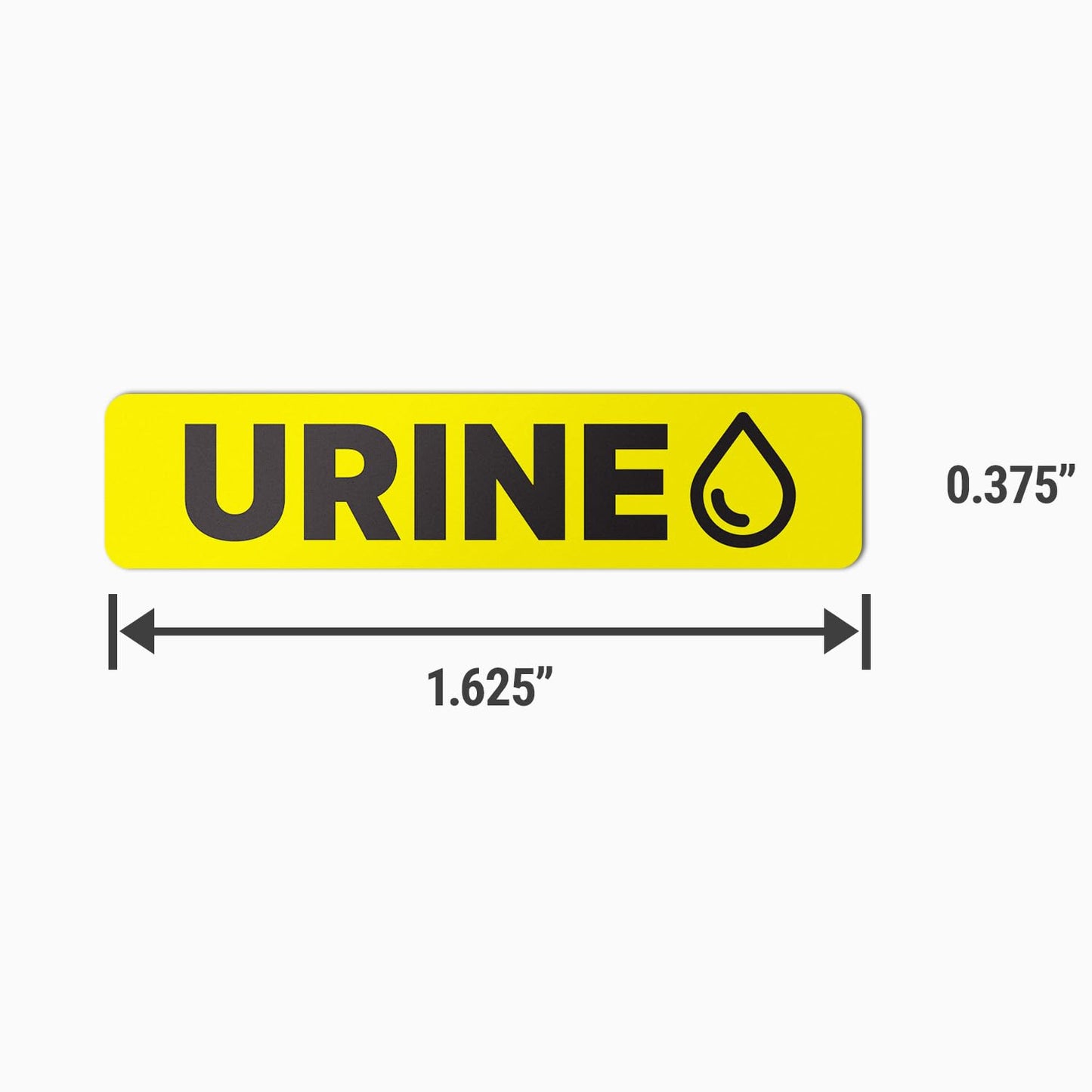TucoDeals | 1.625" X 0.375" Urine Specimen Medical Stickers - Yellow Medical Laboratory Testing Healthcare Veterinary Label Stickers, Strong Adhesive (300 Labels on Sheet) 300 Labels