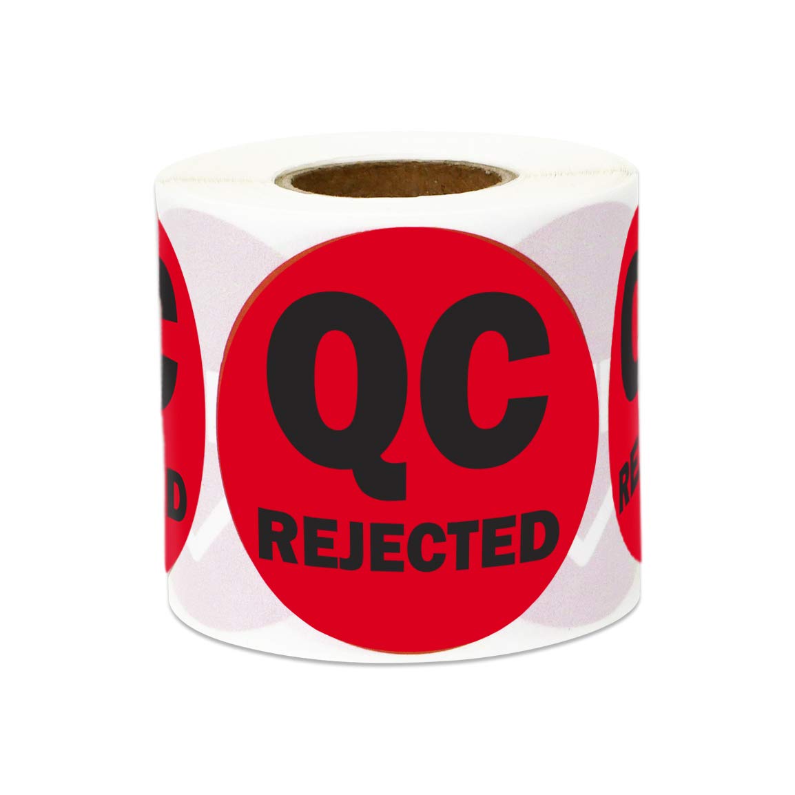 300 QC Rejected Labels Stickers, 2" Round QC Rejected Label Inventory Quality Control Inspection Maintenance Warehouse Management Organization Labels - 1 Roll of 300 2 inch Red