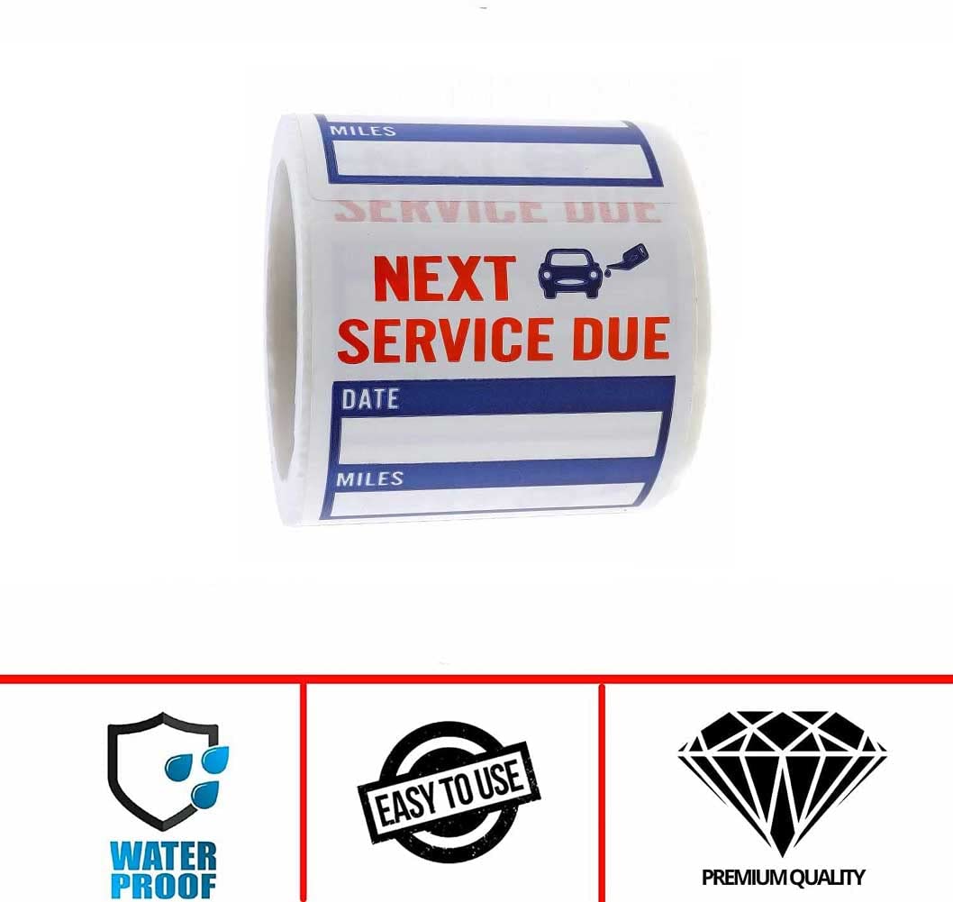 Oil Change Service Reminder Stickers , 150PCS Clear Oil Change Reminder Labels Auto Maintenance Service Due Windshield Stickers 2 x 2 Inch