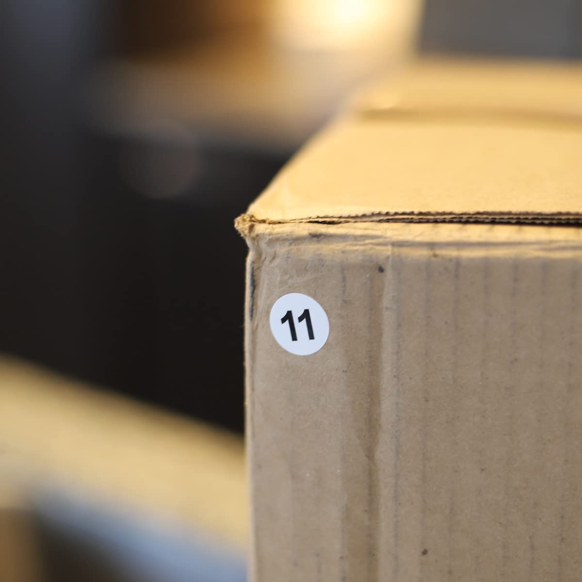 White with Black Number 11 Circle Dot Stickers, 3/4 Inch Round, 500 Labels on a Roll for Organization and Inventory - Semi-Gloss Finish - Made in The USA #11