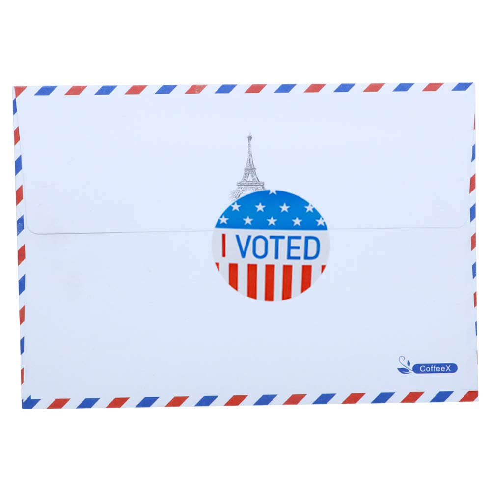 Hybsk I Voted with Red, White, and Blue Circle Stickers 1.5 Inch Round 500 Labels Per Roll (I Voted)