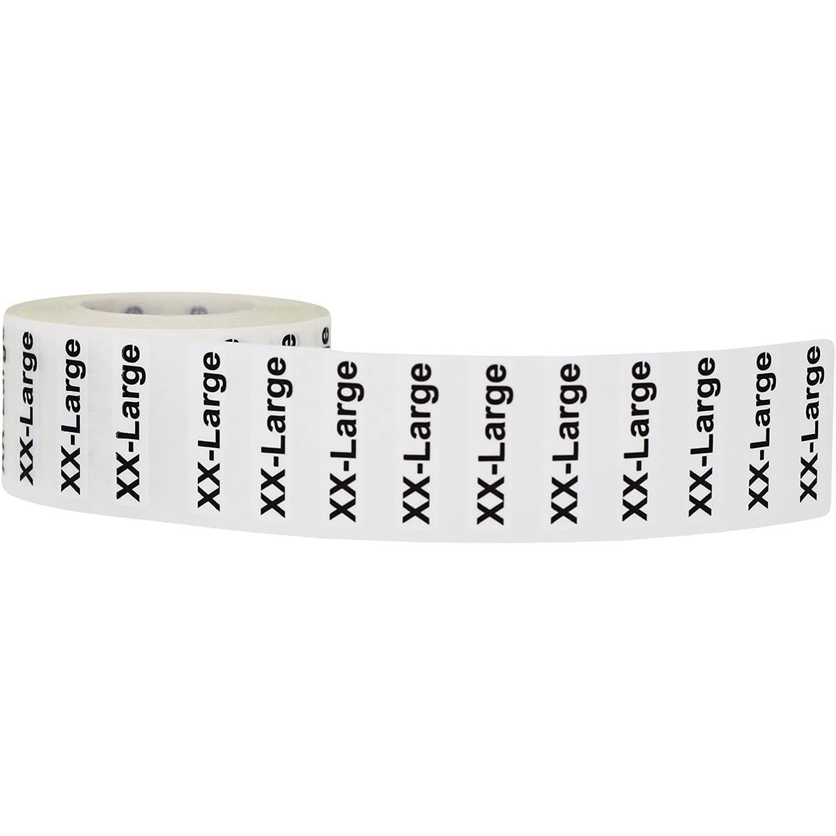 XX-Large Clothing Labels Size Strip Stickers for Retail Apparel 1.25 x 5 Inch 125 Adhesive Stickers Xx-large