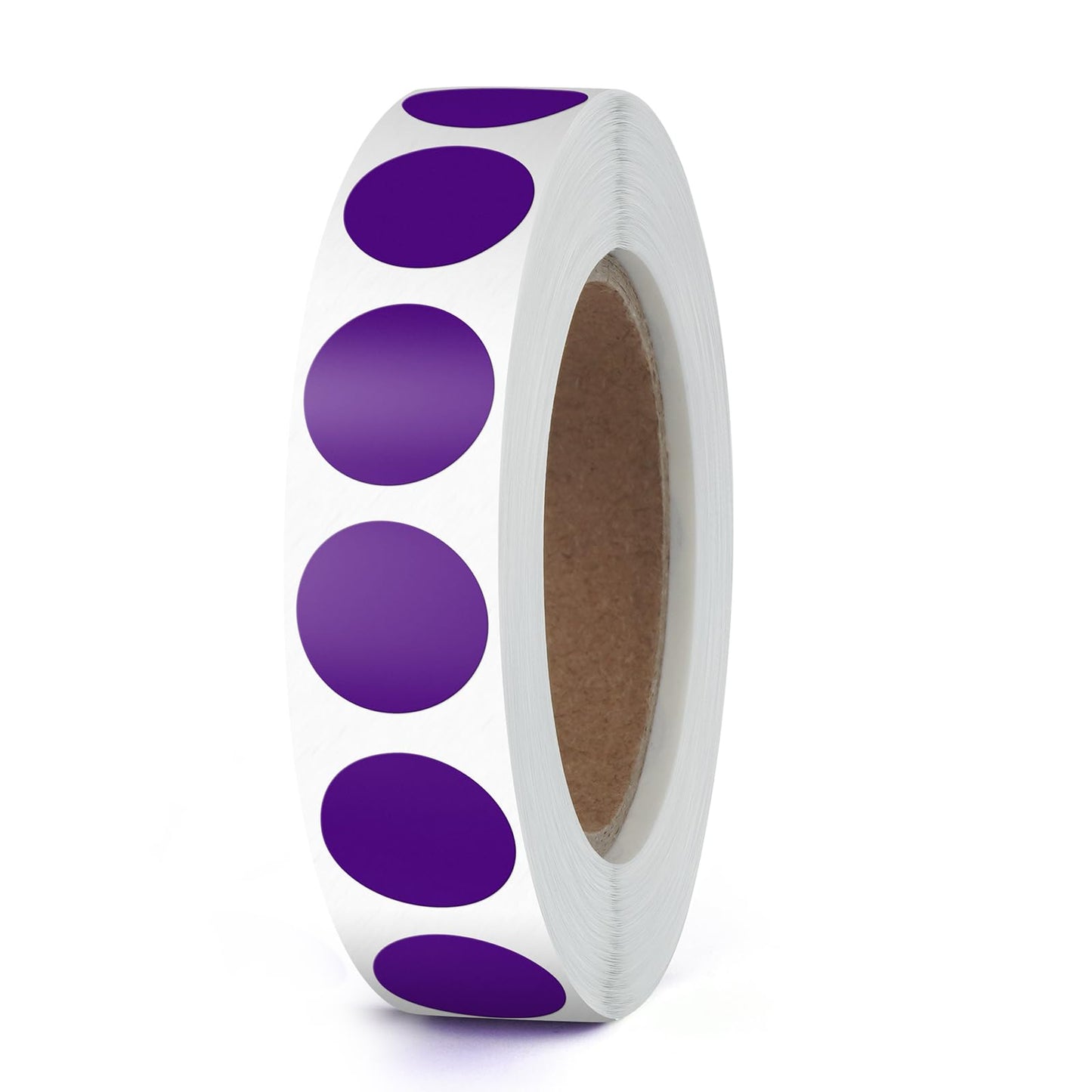 Purple Round Stickers 0.5 Inch Color Coding Dot Label Circle Waterproof Self-Adhesive File Classification Sticker Roll of 1000 Labels Purple