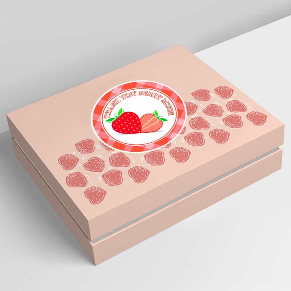 Pink Strawberry Thank You Stickers Labels Strawberry Envelope Seals 2 Inch to and from Present Stickers Thank You for Being So Sweet Birthday Party Favors Labels 240 Pcs Per Pack