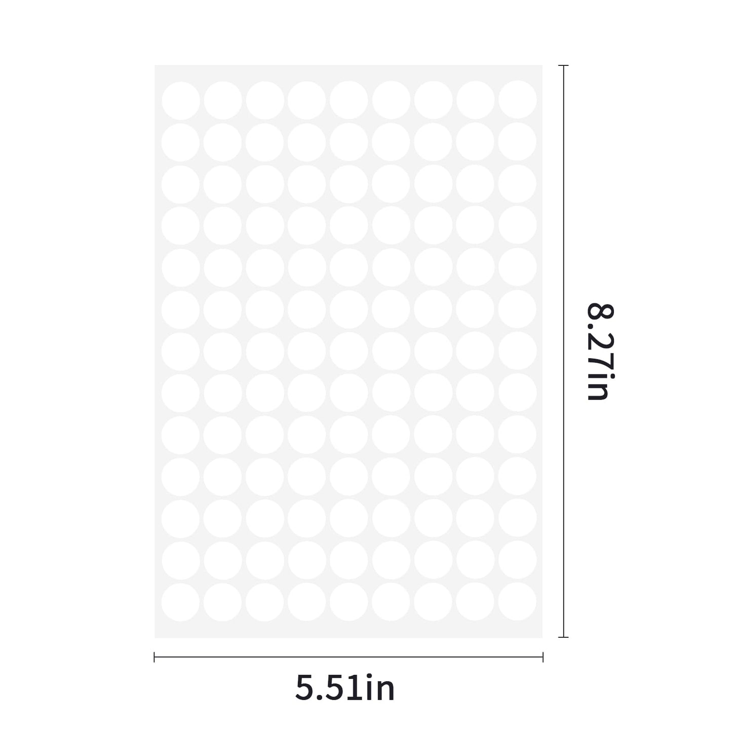 2340 PCS White Circle Dot Stickers - 1/2" Round Stickers, Colored Coding Labels for Lab, Yard, Garage, Sale, Price 1/2 INCH