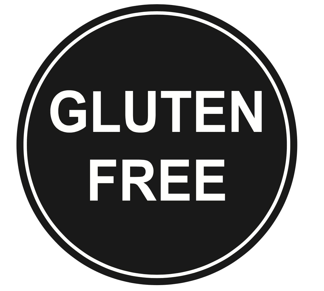 1.5 inch 300 PCS Black Gluten Free Stickers Label Waterproof Removable Stickers
