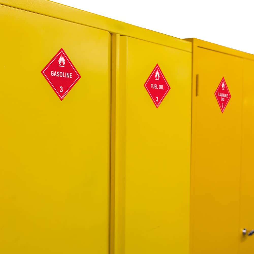 ChromaLabel 4 by 4 Permanent Durable Square D.O.T. Hazard Labels, Hazard Class 3 Combustible Label, 100/Roll 4" x 4"