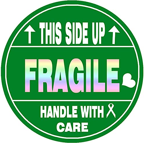 This Side Up Fragile Handle with Care Stickers,Fragile Stickers for Shipping and Packing,Shipping Labels,2 x 2 Inch 500 Total Labels.