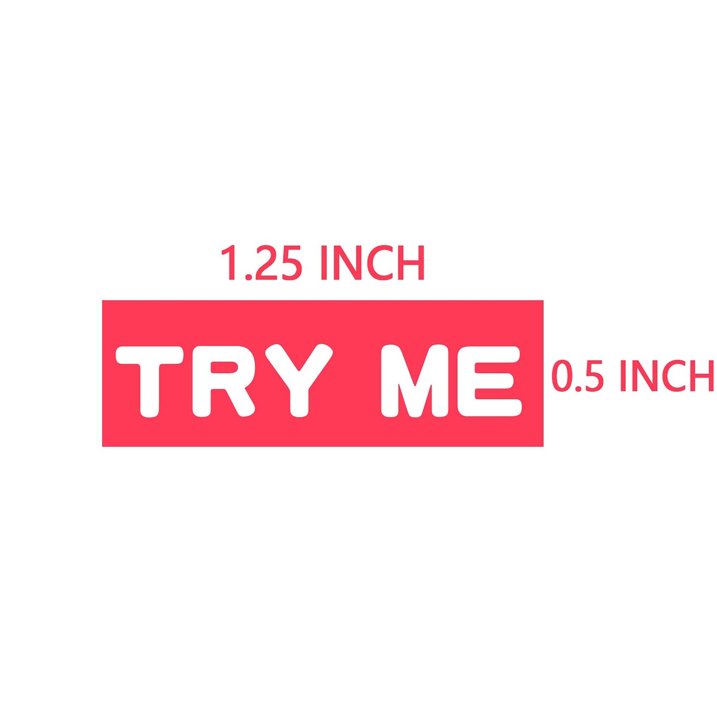 Top label Try Me Stickers,Tester Sample Label for Cosmetics,Pink Sample Stickers,1.25x0.5 Inch,500 Pcs Per Pack