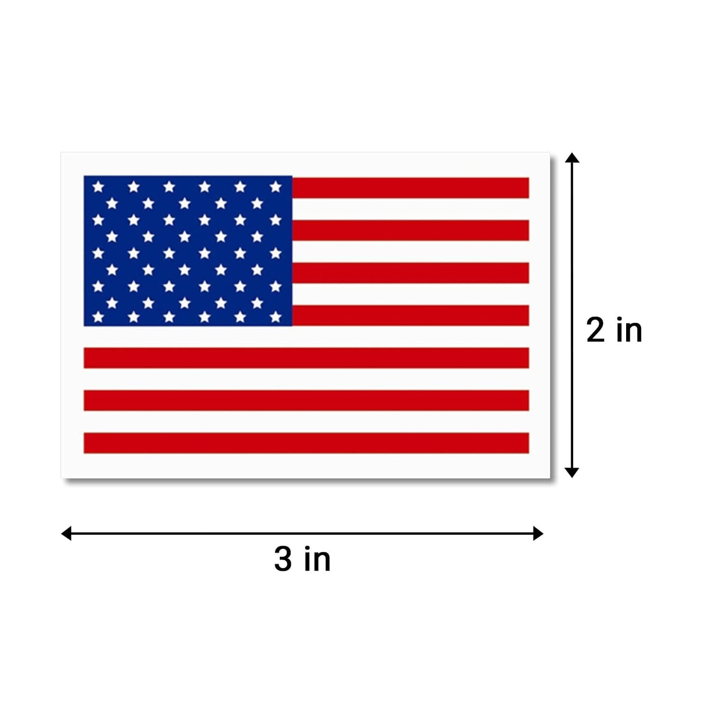 600 Labels - Amercian Flag USA Production Stickers, 2 x 3 inch Rectangle Manufacturing in America USA Labels - USA Flag Stickers