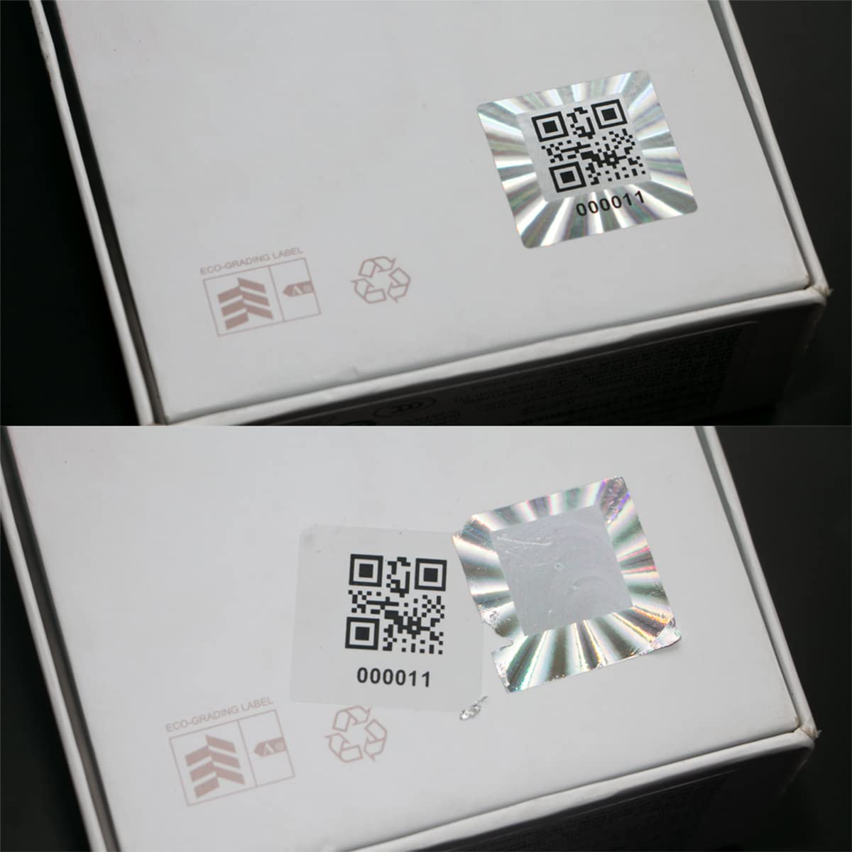 300pcs Hologram QR Code Labels, Tamper-evident Security Seal Sticker,Warranty Void Tamper Proof Labels with Unique Sequential Serial Numbering(1x1inch) 300pcs