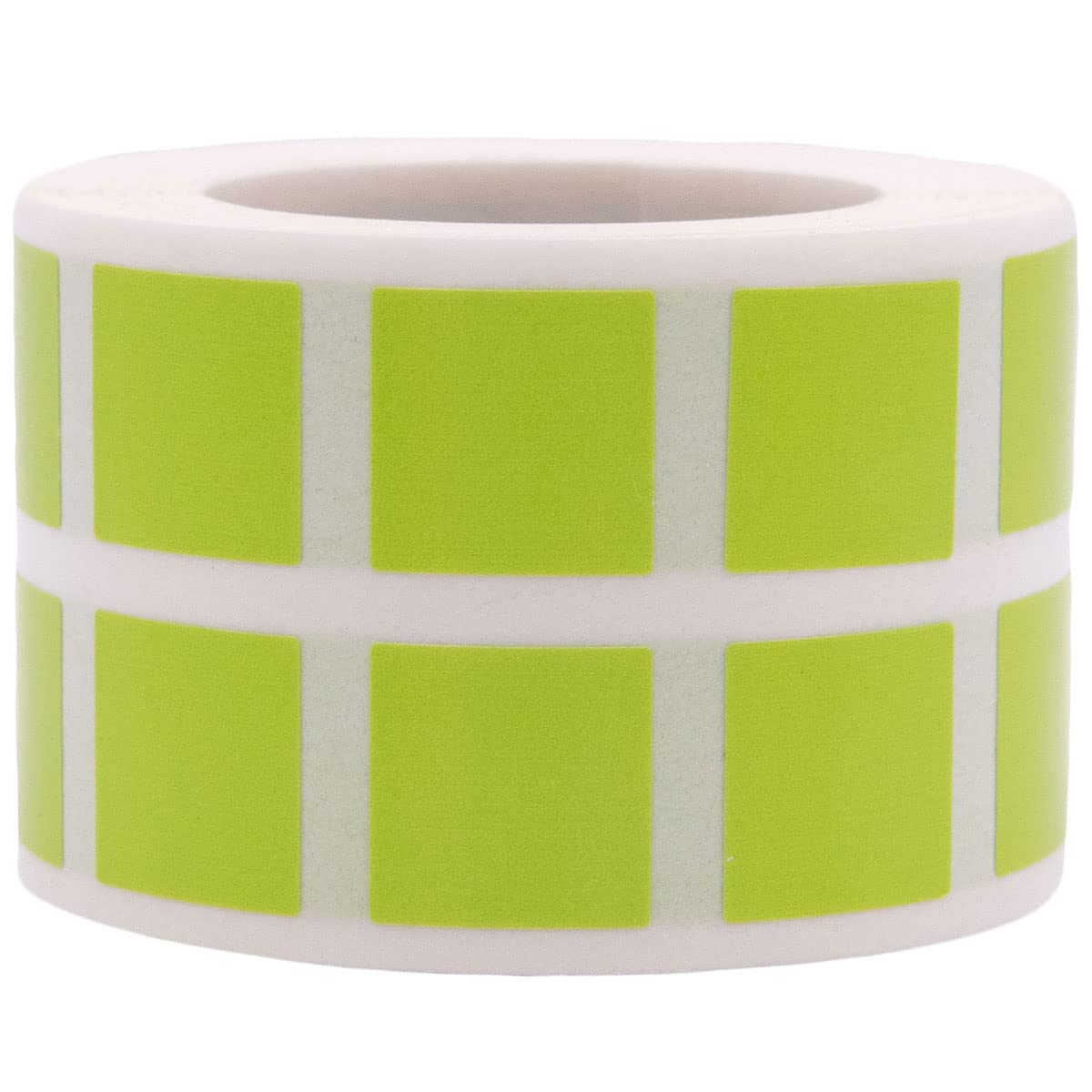 Hot Green 1/2" Inch Square Adhesive Labels 1,000 Color Coding Dot Stickers for Efficient Inventory Management, Crafting Projects, and Organizational Tasks in Offices, Schools, and Homes Hot Green