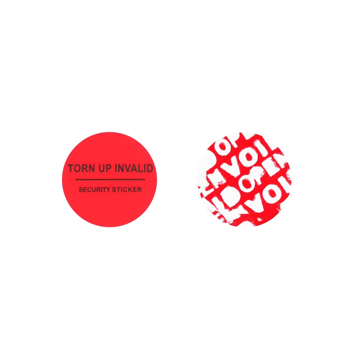 Tamper Evident Security Stickers Diameter 1 inch Round Red Complete Transfer Tamper Proof Labels Safety Torn up Invalid Seals Tape (Red 200pcs)