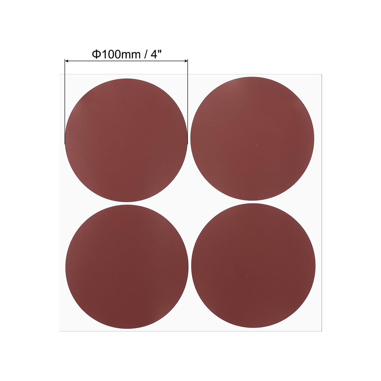 PATIKIL Round Colored Stickers 4", 10 Pcs Removable Sticky Writable Circle Coding Labels for Office Shop Home Classroom Marking Classification, Burgundy