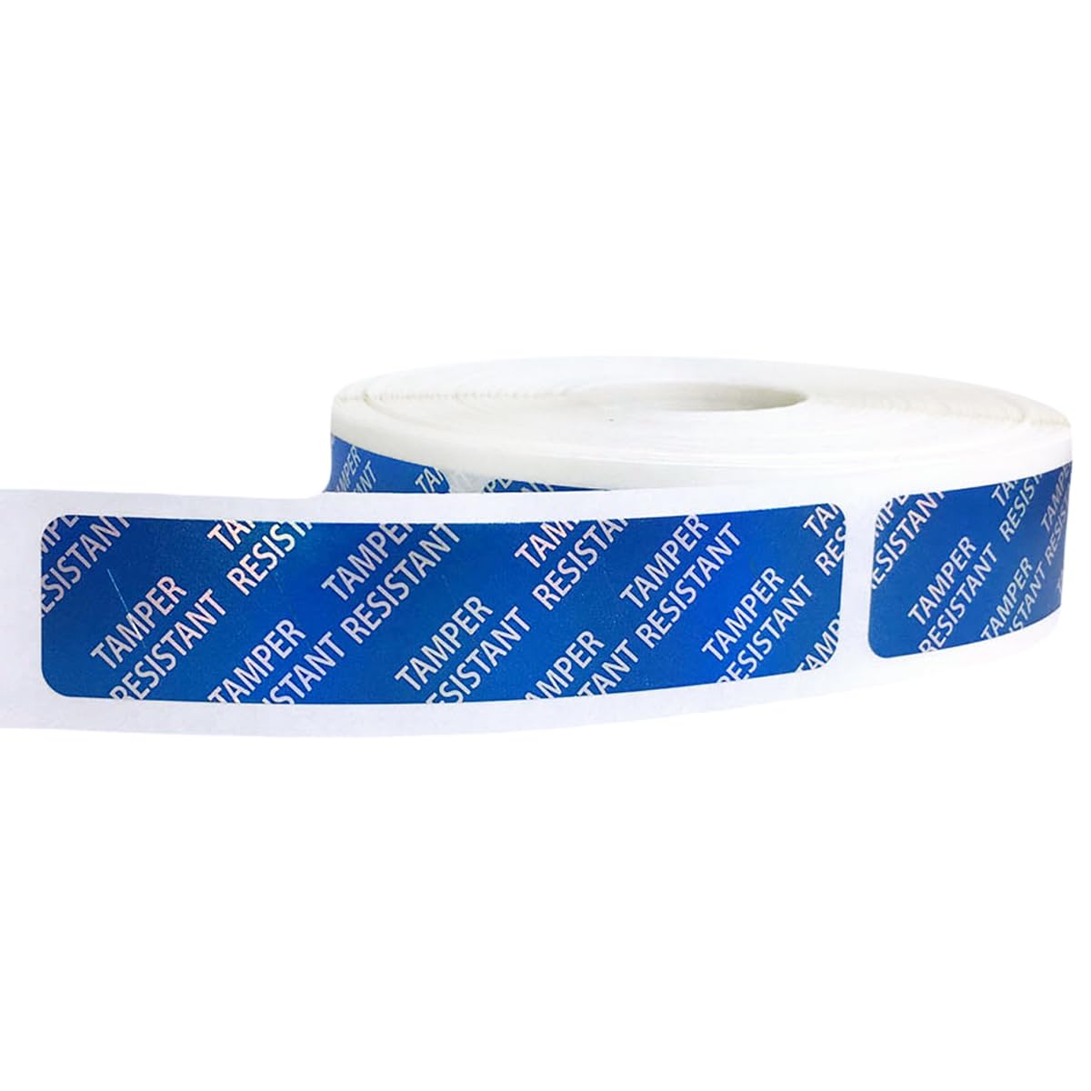 Tamper-Resistant Blue Metallic Labels, 0.75" x 3.5" Adhesive Stickers, 500-Pack
