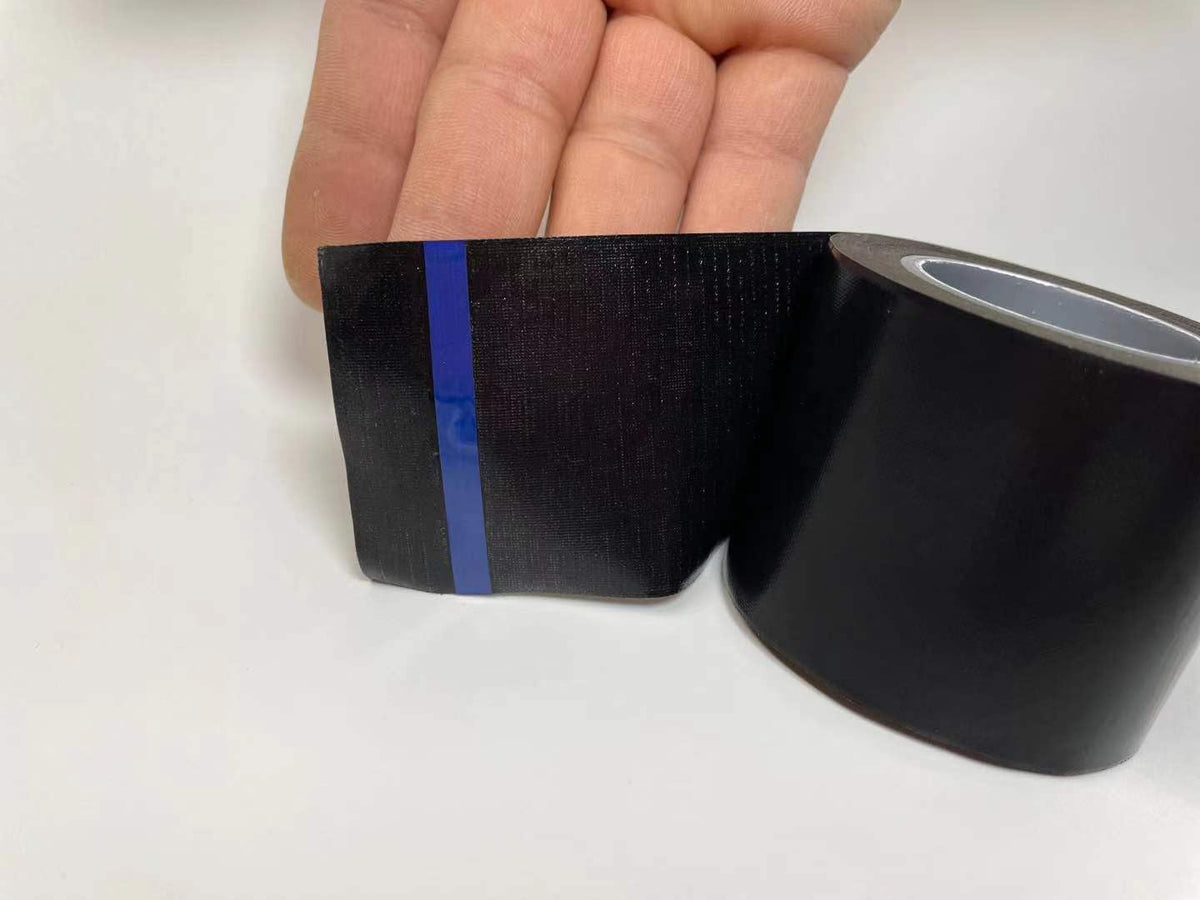 1Roll 10m Black/White PTFE Teflon Tape Nonstick Tape 500℉ High-Temp Fiberglass Adhesive Tape (Black, 2-inch x 33FT)