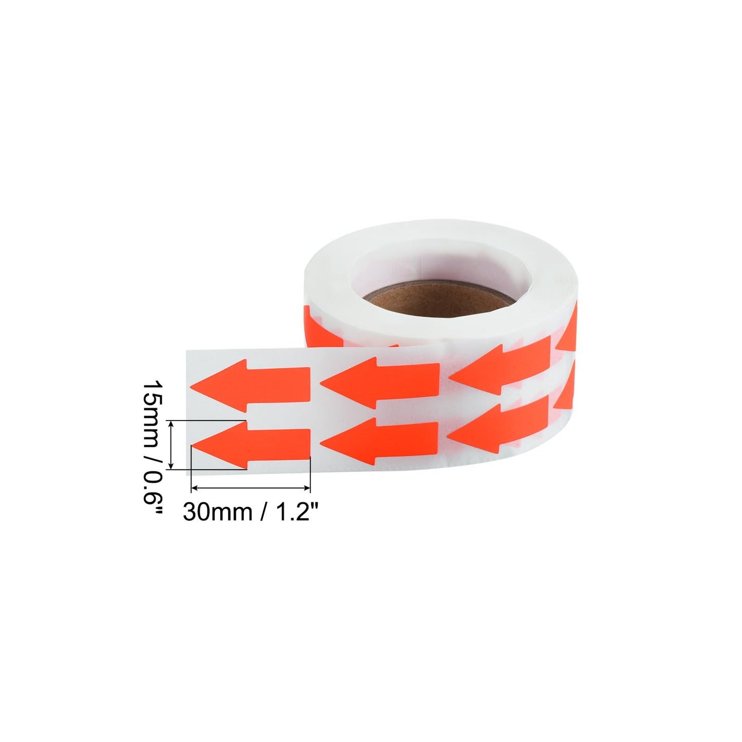 PATIKIL Arrow Sticker 1.2x0.6", 2000 Pcs Adhesive Color Coding Decal for Gas Flow Direction Inspection Defect Marking, Bright Rose Red