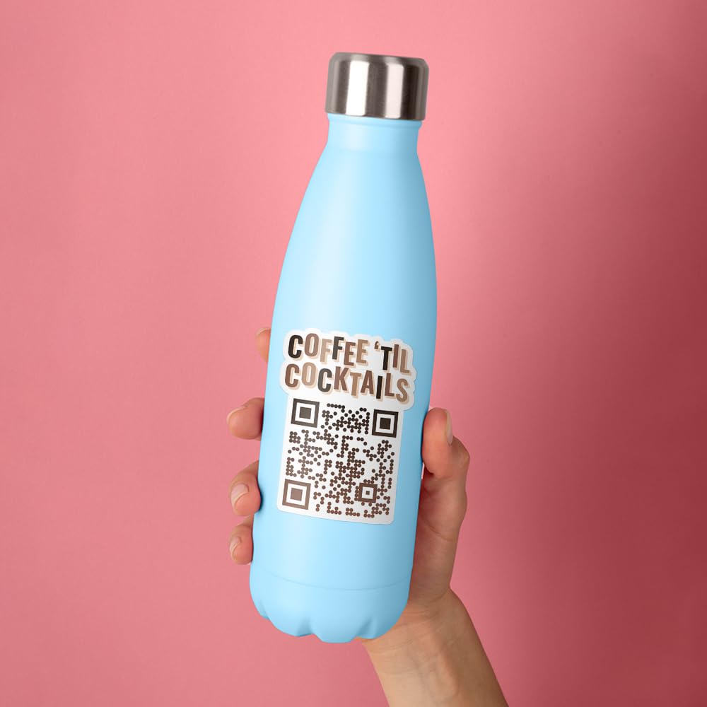 VulgrCo Custom QR Code Logo Stickers - Glossy Waterproof Vinyl Decal Labels for Packaging, Advertising, Decoration, Party, and More! Personalize Your Own Customized Brand QR Sticker (Vertical) Vertical