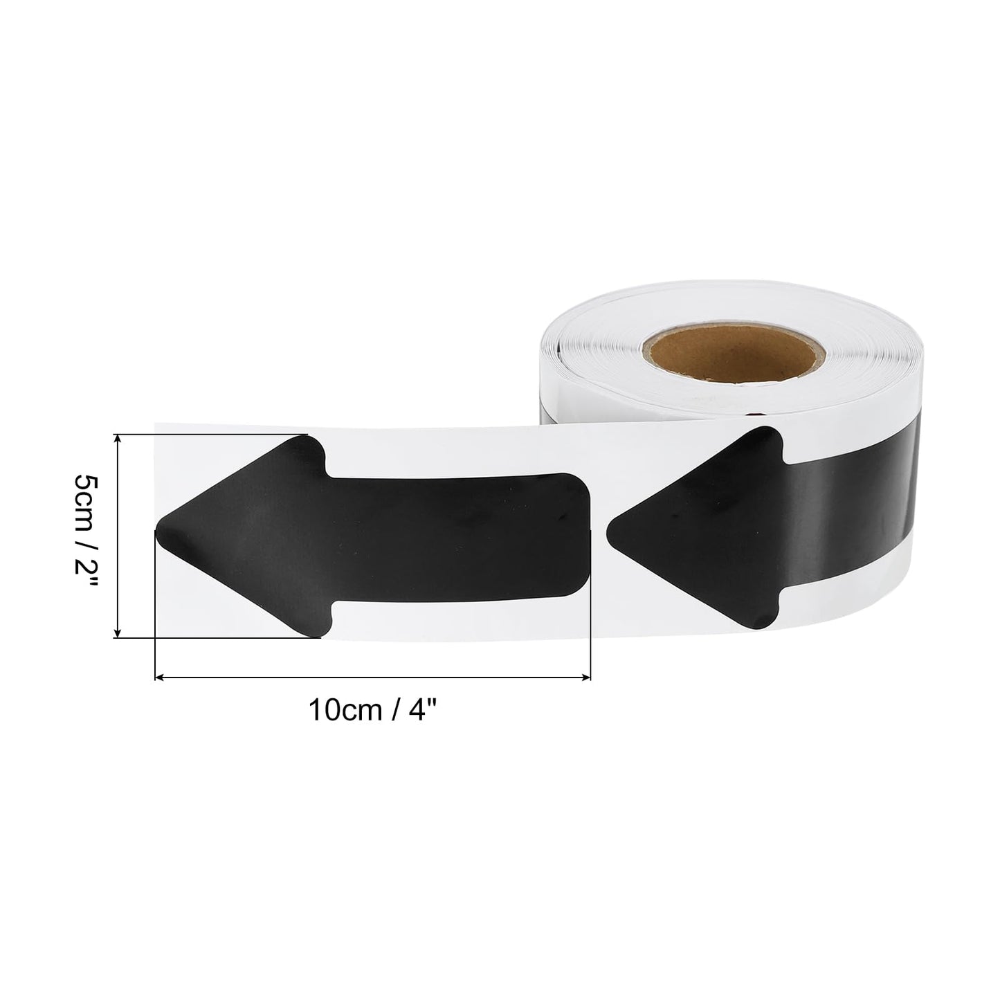 PATIKIL Small Arrow Sticker Label 4x2", 200 Pcs Adhesive Color Coding Decal for Gas Flow Direction Position Marking, Black