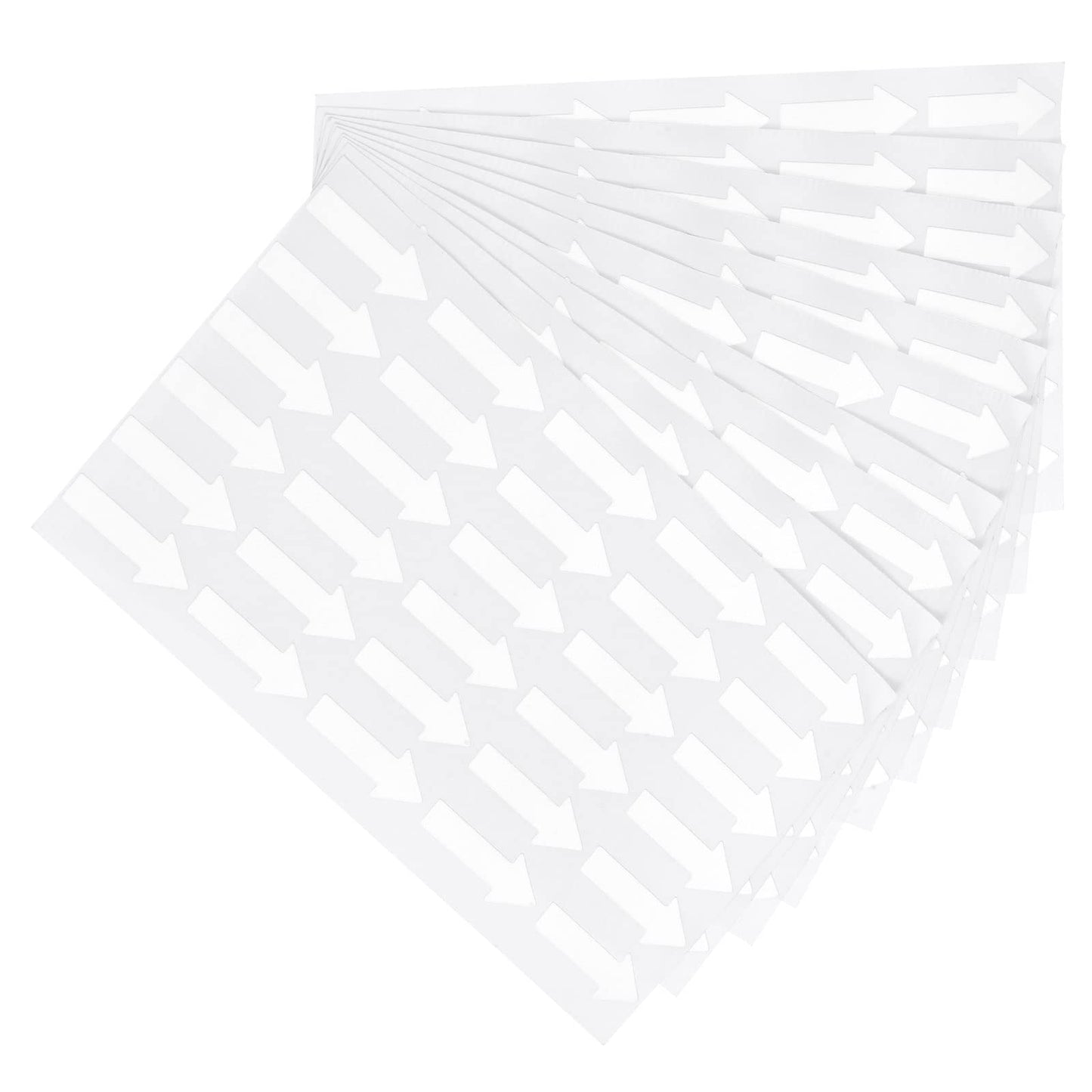 PATIKIL Small Arrow Sticker Label 1.2x0.4, 300 Pcs Adhesive Color Coding Sign Decal for Gas Flow Direction Inspection Defect Marking, White