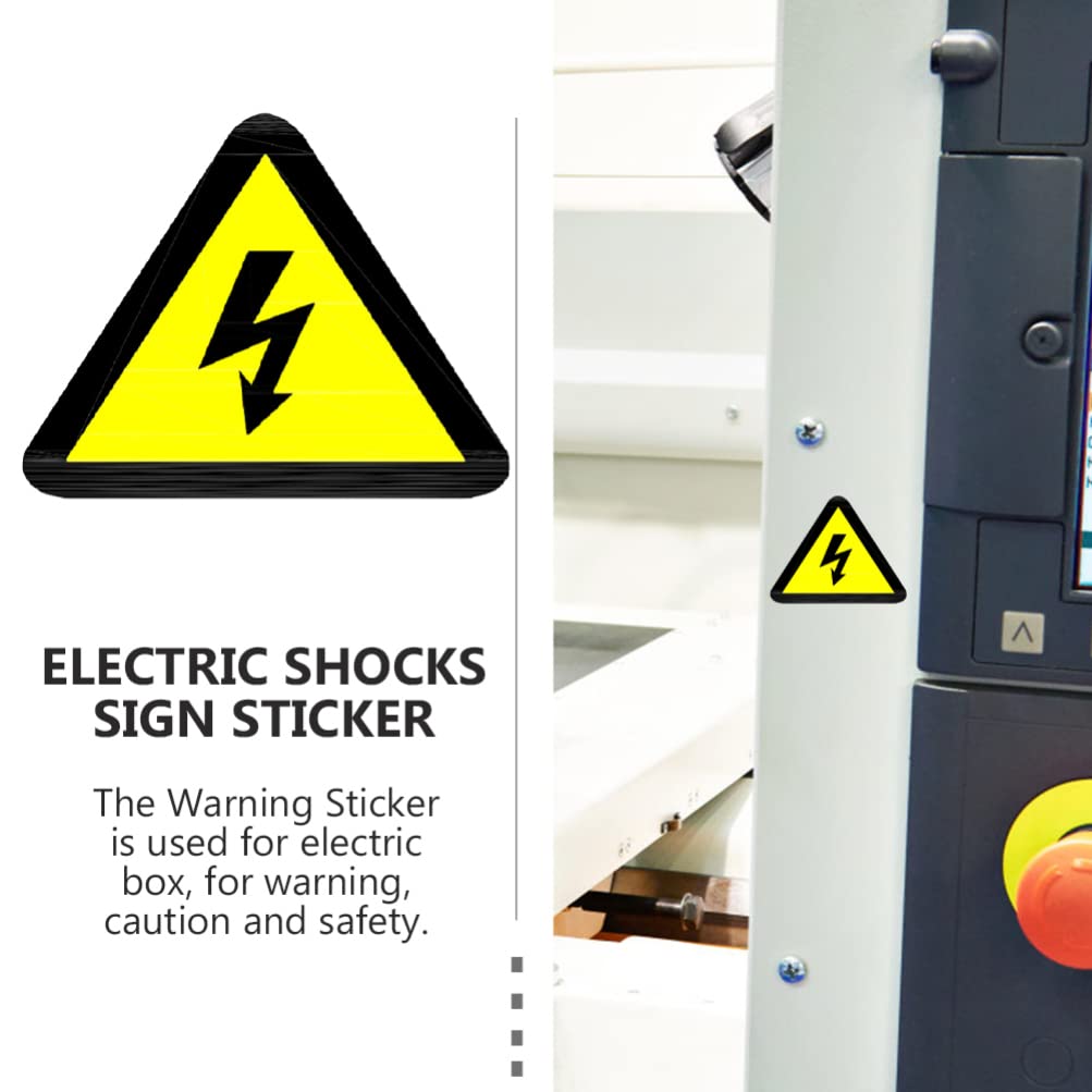 20 Sheets Electrical Hazard Warning Safety Sign High Voltage Warning Labels Caution Risk Danger Sticker Adhesive Labels Adhesive Stickers