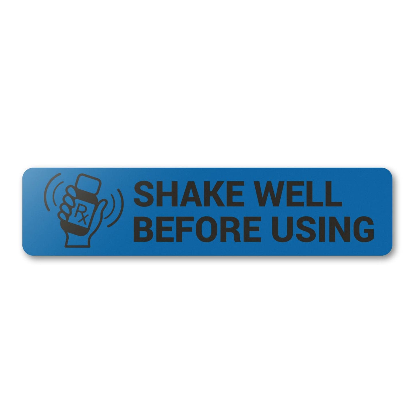 300 Count - Shake Well Before Labels (1.7 x 0.4 inch, Blue) Shake Well Before Using Stickers for Medications, or Pharmacy Instructions 300 Labels
