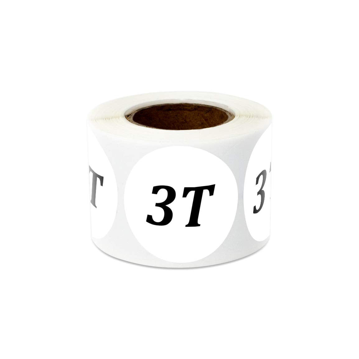 Toddler Clothing Size Stickers White - 1.25" Round Circle, (2T, 3T, 4T, 5T) Baby Retail Clothing Size Labels Stickers for Apparel Store Supplies, Fabric Safe - 4 Rolls, 1200 Count 2t 3t 4t 5t - White