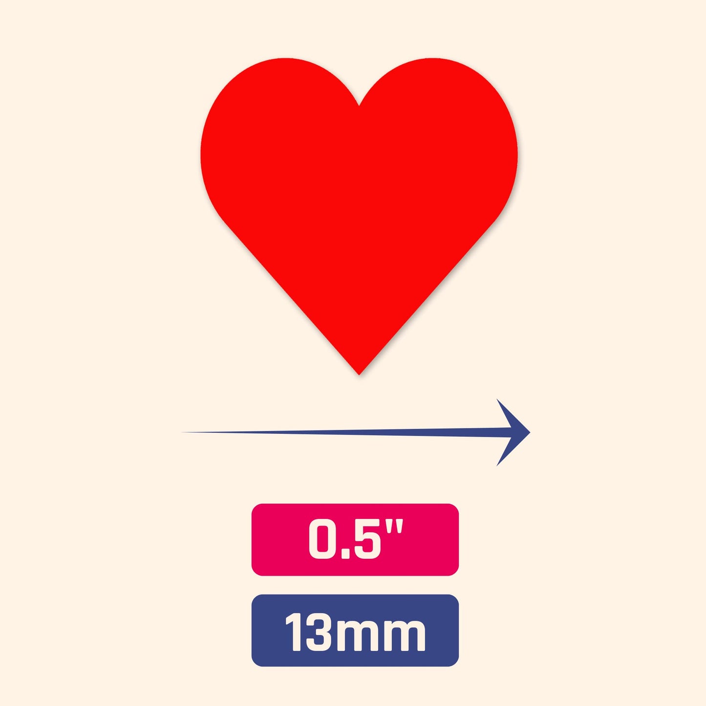 3000 Pieces - 1/2" Small Heart Stickers for Kids, Mini Tiny Heart Shaped Labels - 10 Colors