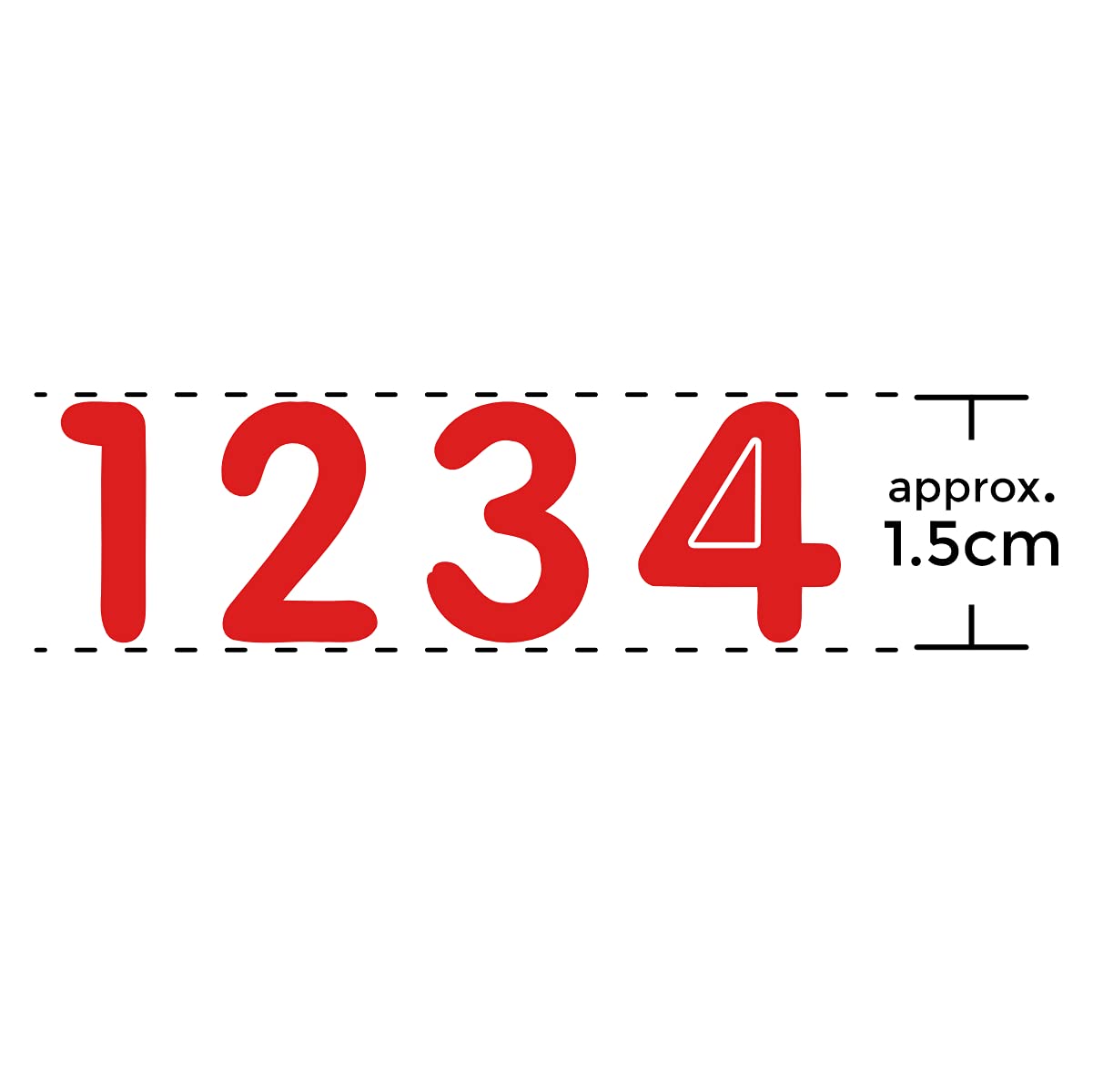 Numbers Arabic Sticker - Primary 0-9 Digi Count Label Decorative (5 Sheets, Red)