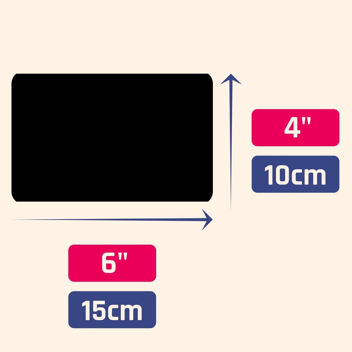 50-Pack, Chalkboard Labels Stickers, Erasable and Reusable - Rectangle, 6" x 4" 50 Labels